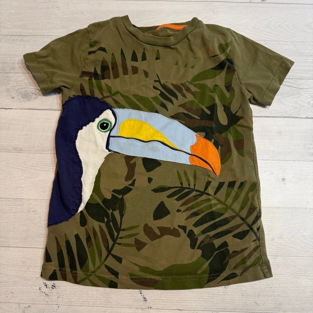 Mini Boden Toucan appliqué shirt size 6/7